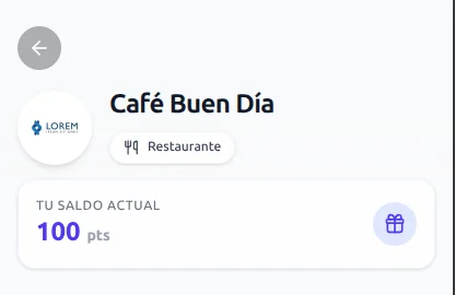 Saldo de puntos por marca en UPoints